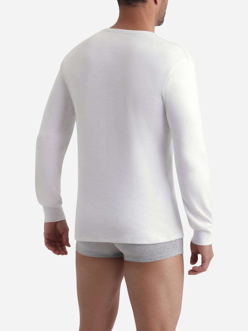 Dim Thermal, T-shirt Manches Longues Isolant Blanc - Kiabi