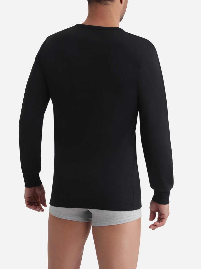 Dim Thermal, T-shirt Manches Longues Isolant Noir - Kiabi