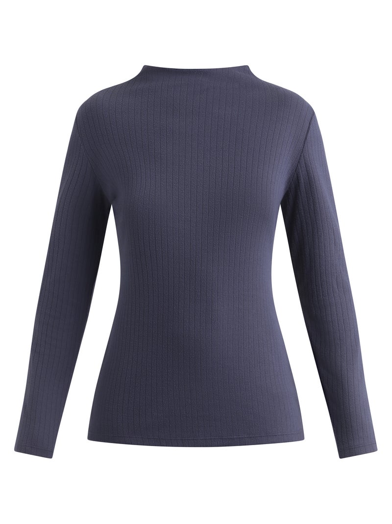 Dim Thermal ,T-shirt thermique manches longues et col montant Gris foncé - Kiabi
