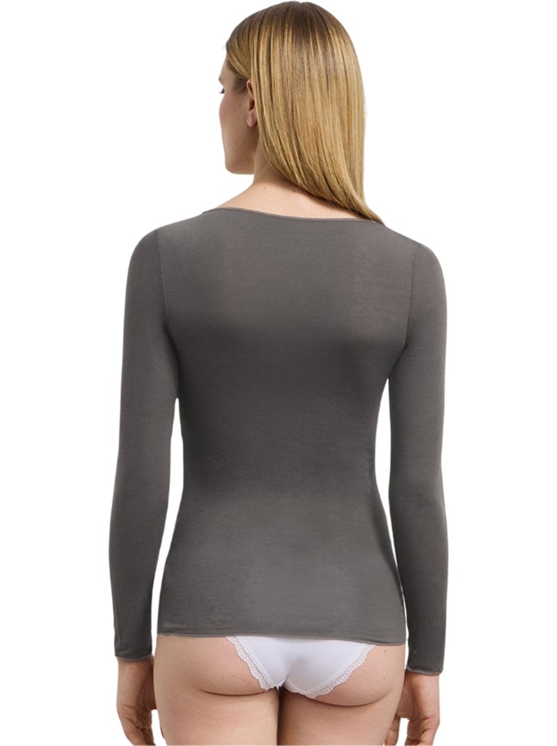 Dim thermal, t-shirt thermique modal et cachemire Gris métalique - Kiabi