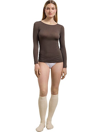 Dim thermal, t-shirt thermique modal et cachemire