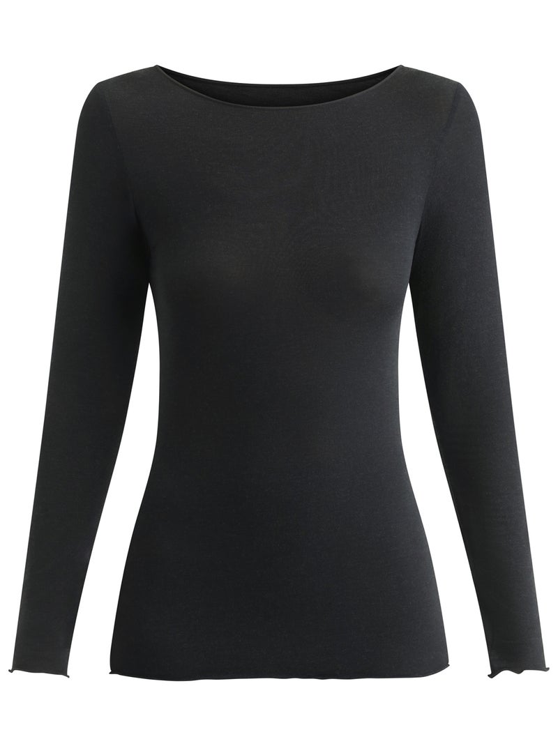 Dim Thermal, T-shirt Thermique modal et cachemire Noir - Kiabi