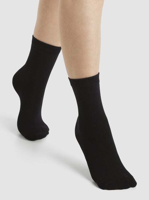 Dim Thermo, Lot de 2 paires de mi-chaussettes polaire - Kiabi