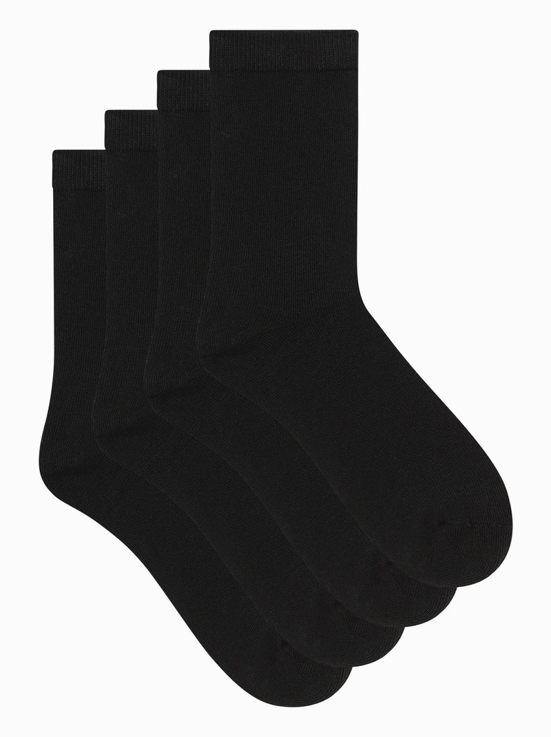 Dim Thermo, Lot de 2 paires de mi-chaussettes polaire Noir - Kiabi