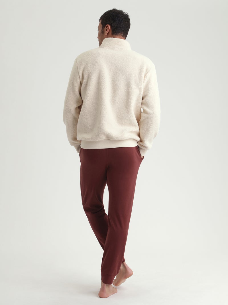 Dim Warm, Ensemble de pyjama bicolore Bordeaux - Kiabi