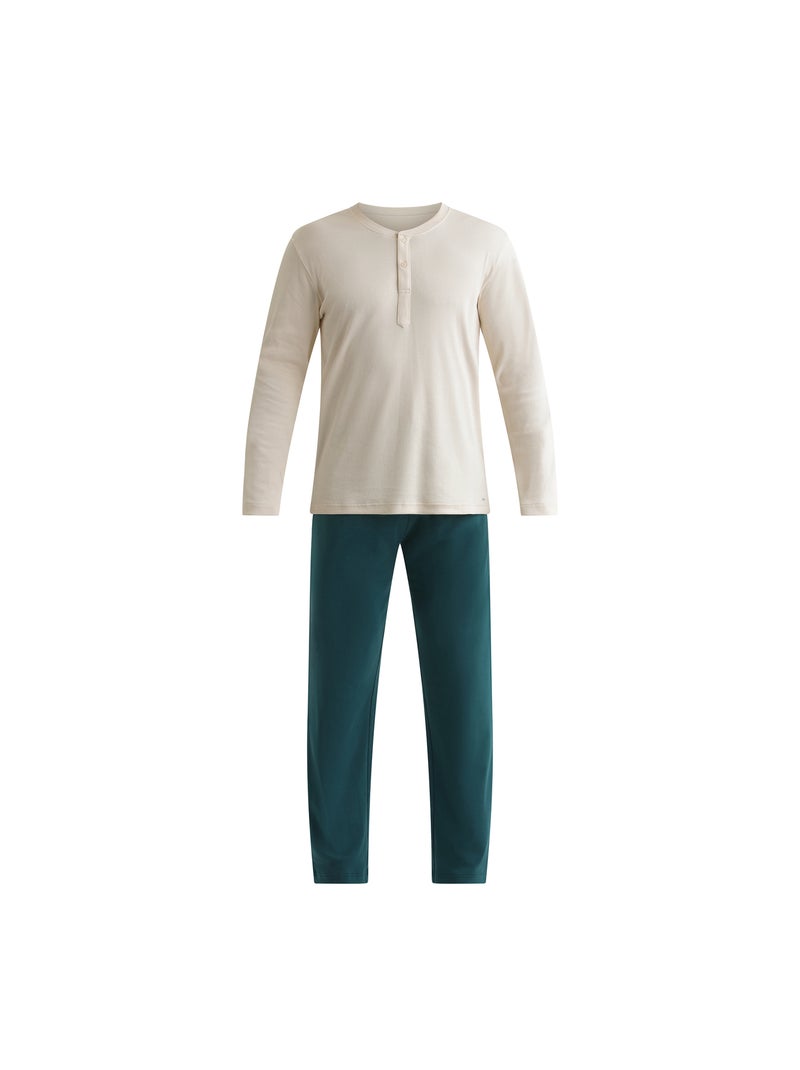 Dim Warm, Ensemble de pyjama manches longues Beige - Kiabi