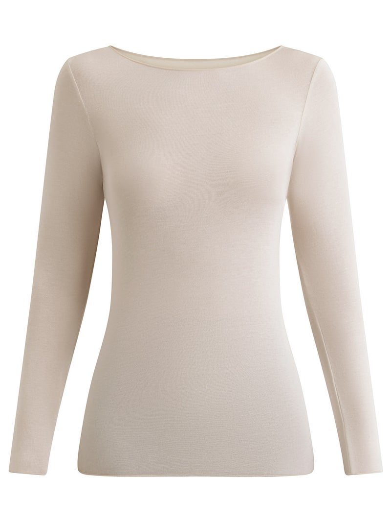 Dim Warm, T-shirt manches longues Beige - Kiabi
