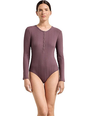 Dim x Inès de la Fressange, Body manches longues côtelé