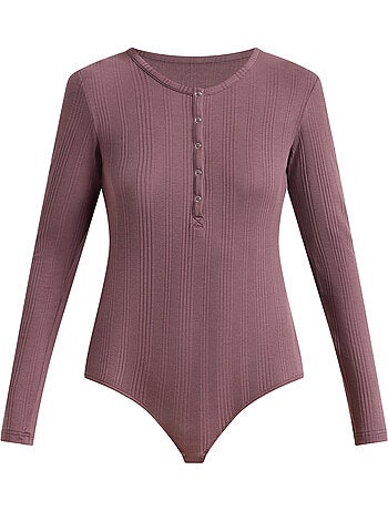 Dim x Inès de la Fressange, Body manches longues côtelé