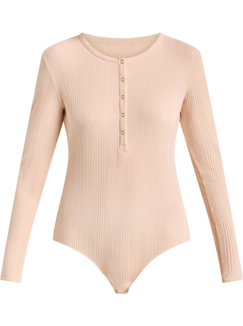 Dim x Inès de la Fressange, Body manches longues côtelé - Kiabi