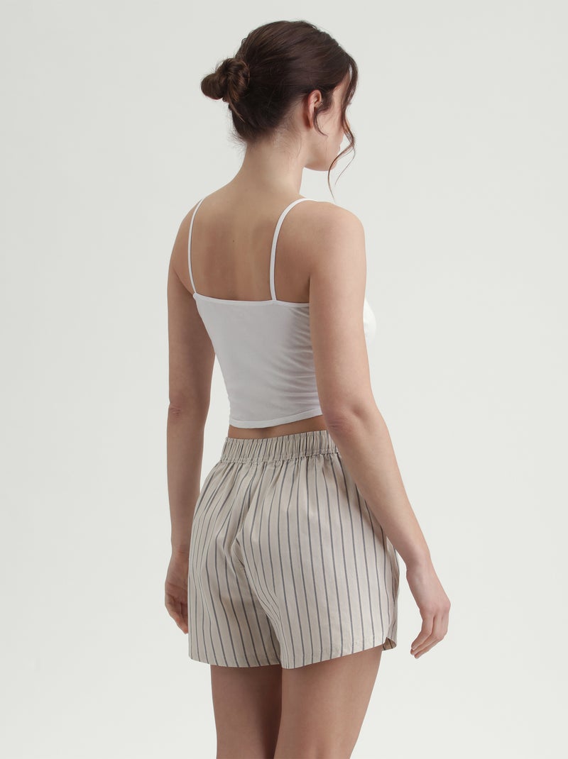 Dim x Inès de la Fressange, Caleçon à rayures Beige chiné - Kiabi