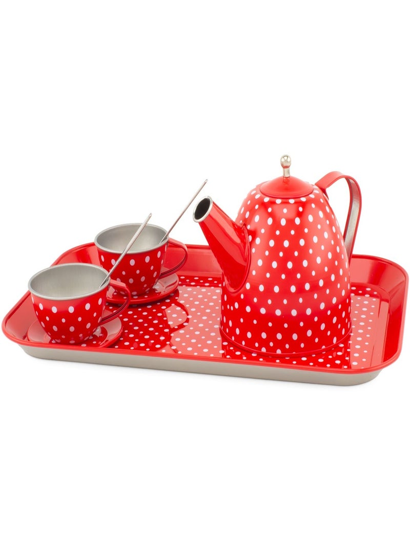 Dinette en métal rouge à pois Rouge - Kiabi