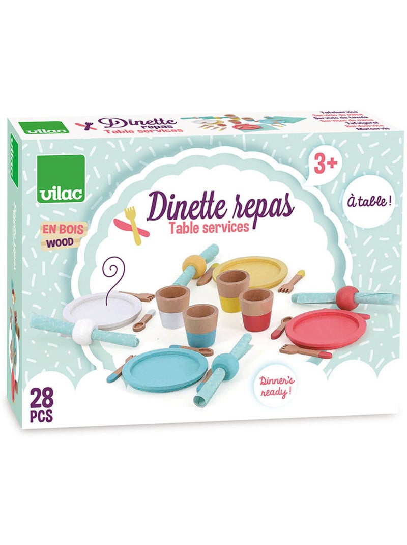 Dinette repas en bois Beige - Kiabi
