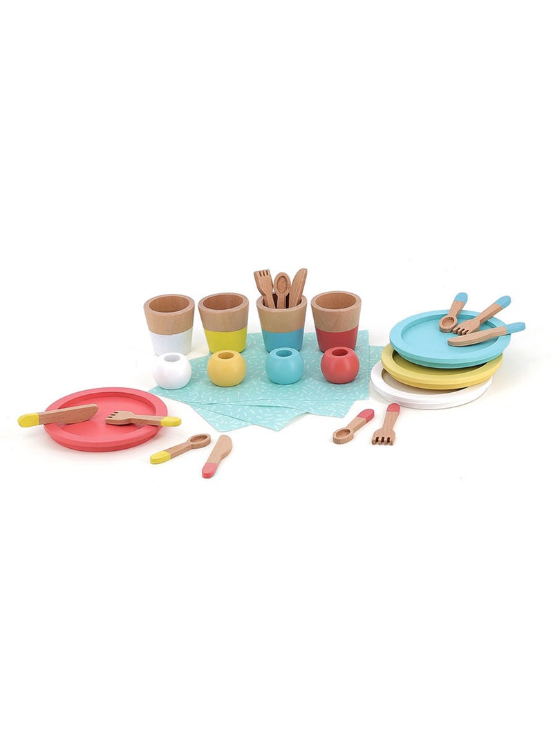 Dinette repas en bois Beige - Kiabi