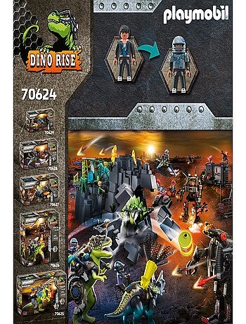 Dino Rise Tyrannosaure et robot géant