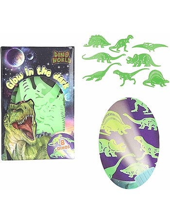 Dino world stickers brille dans le noir