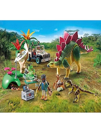 Dinos Campement des explorateurs avec dinosaures