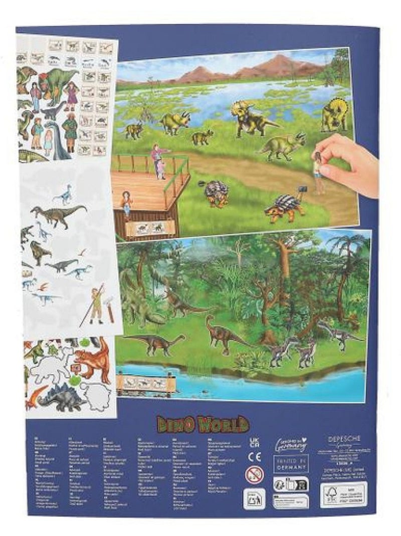 Dinoworld album create your dino zoo Jaune - Kiabi