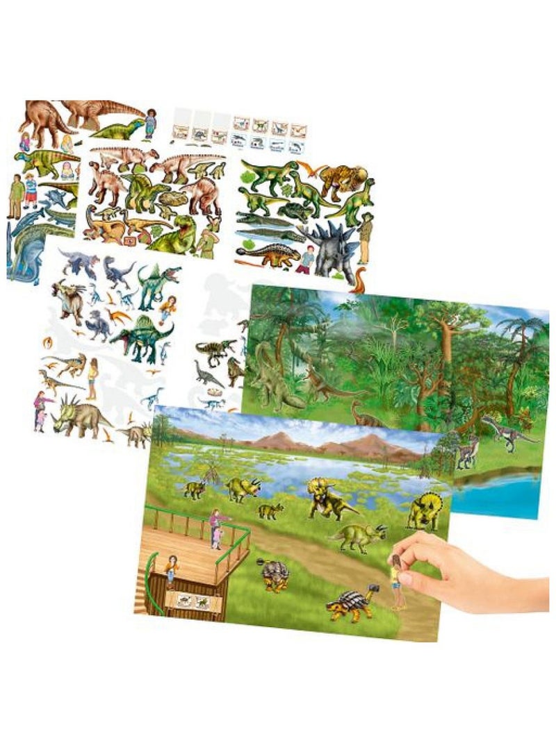 Dinoworld album create your dino zoo Jaune - Kiabi