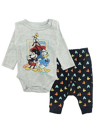 Disney - Body manches longues avec legging à motifs colorés