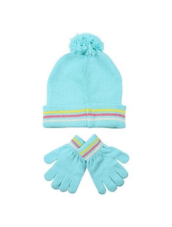 Disney - Bonnet avec pompom et gants avec personnages