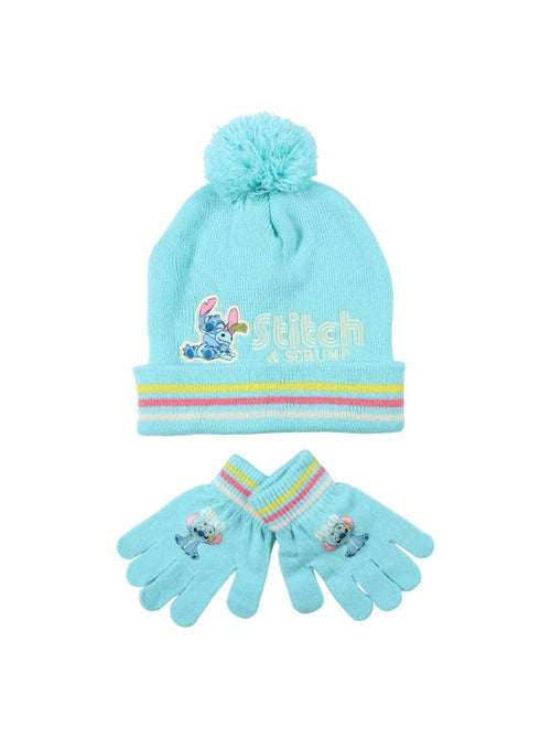 Disney - Bonnet avec pompom et gants avec personnages - Kiabi