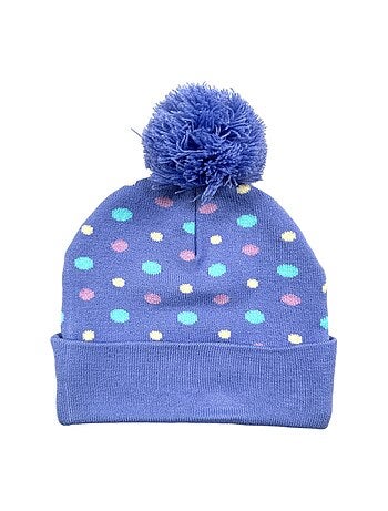 Disney - Bonnet avec pompom et motifs fille