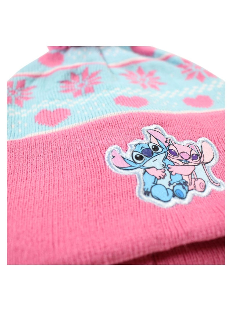 Disney - Bonnet avec pompon Lilo et Stitch fille Rose - Kiabi
