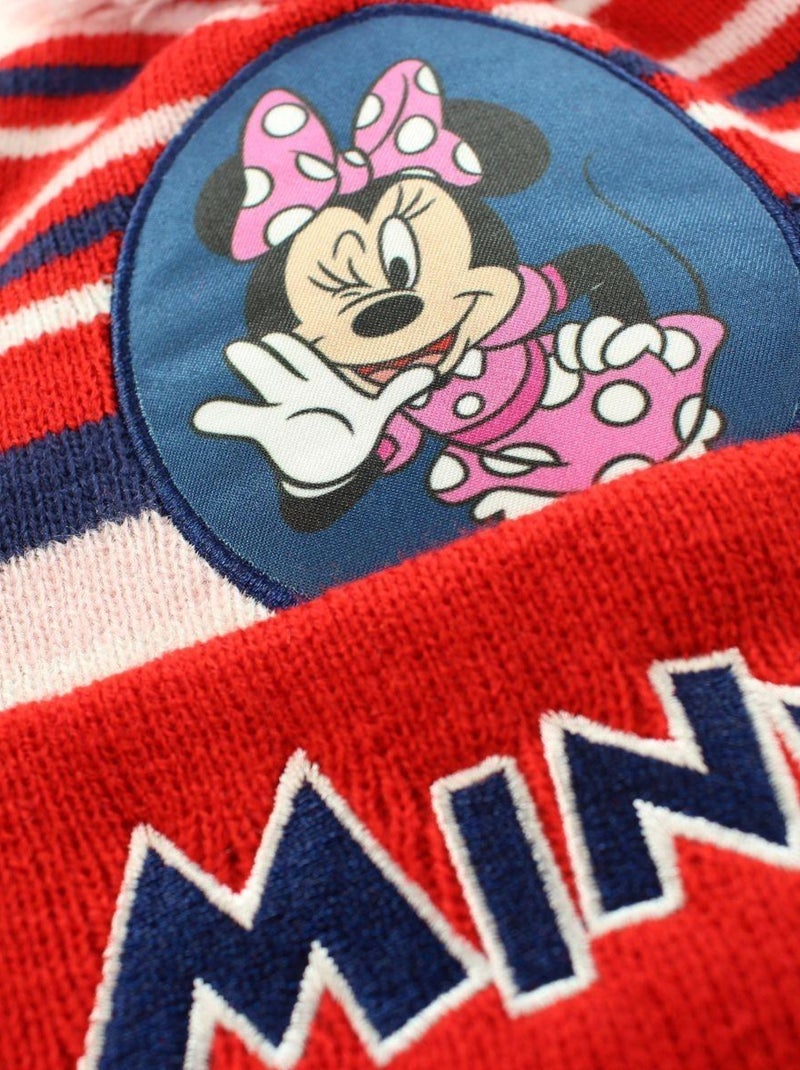 Disney - Bonnet avec pompon Minnie Rouge - Kiabi