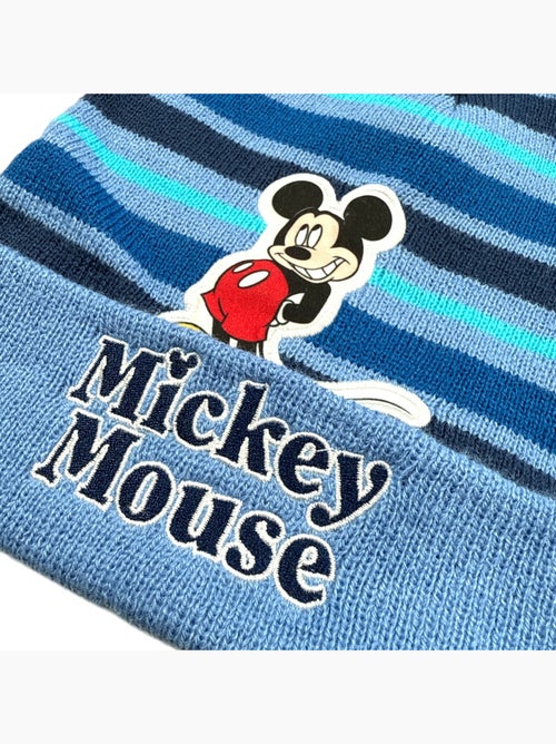 Disney - bonnet en maille rayé imprimé à revers - Kiabi Disney - bonnet en maille rayé imprimé à revers - Kiabi
