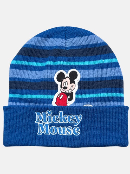Disney - bonnet en maille rayé imprimé à revers - Kiabi