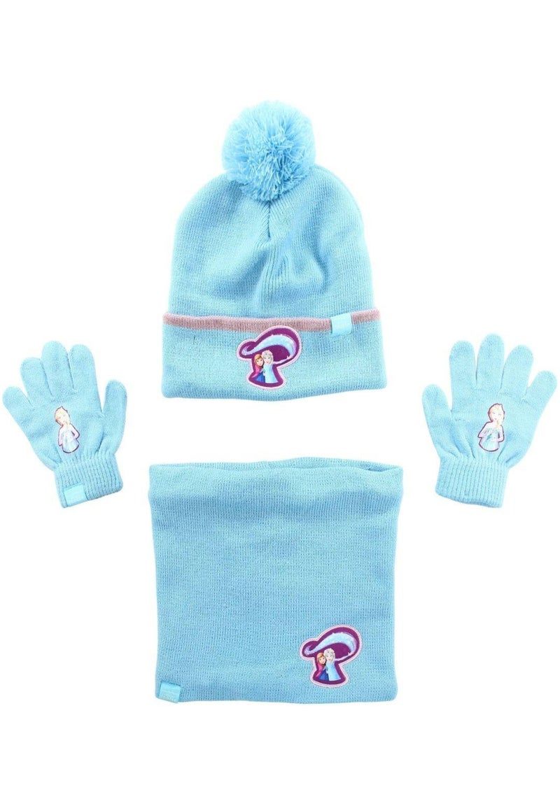 Disney - Bonnet gant snood fille Imprimé La Reine Des Neiges Bleu - Kiabi