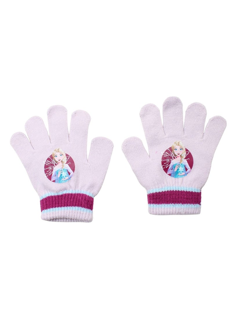 Disney - Bonnet gant Snood fille La Reine des Neiges Mauve - Kiabi