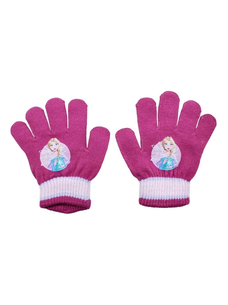 Disney - Bonnet gant Snood fille La Reine des Neiges Violet - Kiabi
