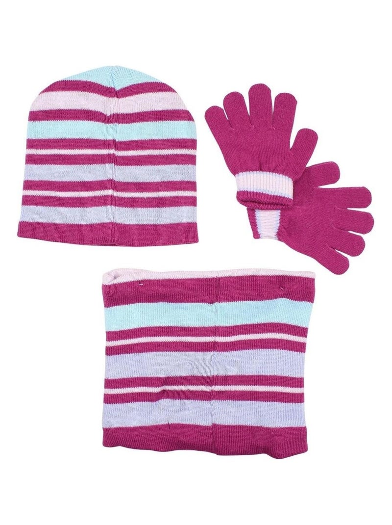 Disney - Bonnet gant Snood fille La Reine des Neiges Violet - Kiabi