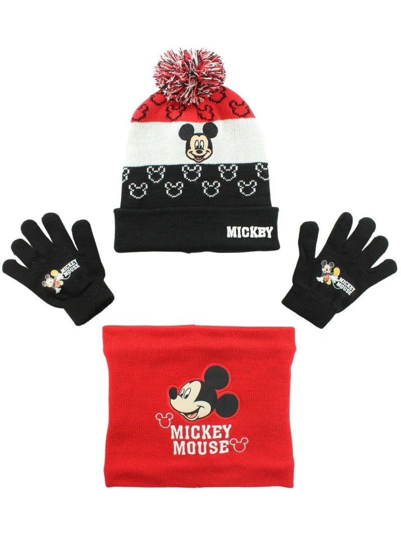 Set Bonnet Et Gants Mickey Disney (Bleu