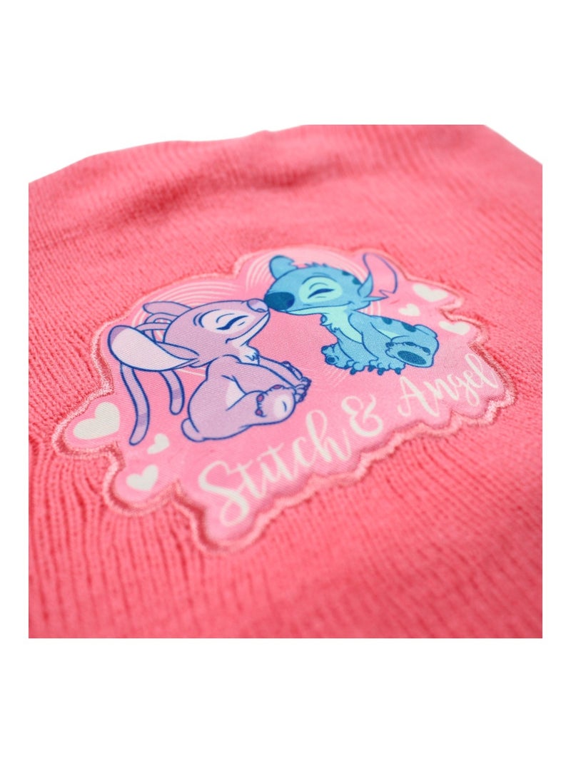 Disney - Bonnet gants snood Lilo et Stitch fille Rose - Kiabi