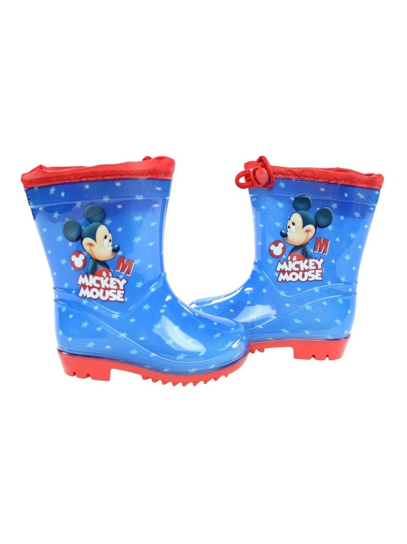 Disney - Bottes imprimé Mickey Bleu - Kiabi