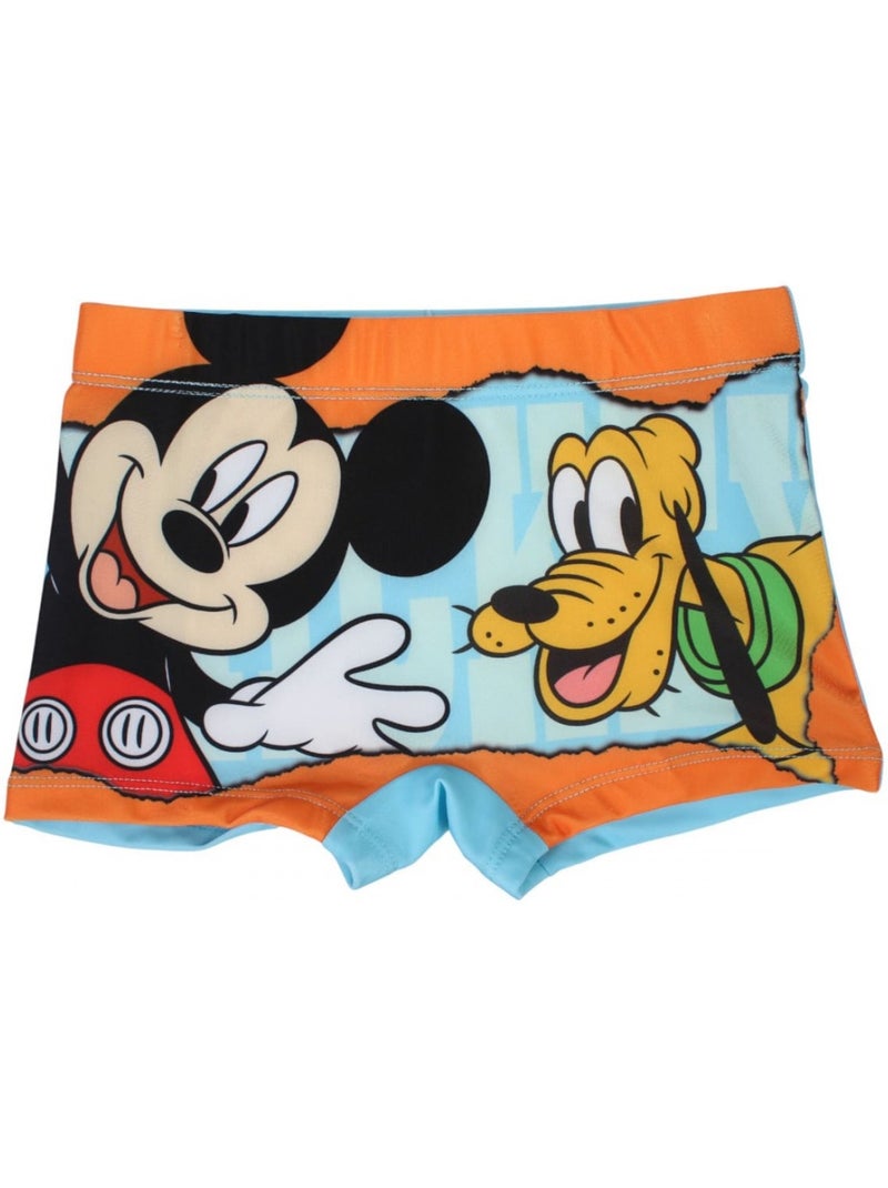 Disney - Boxer de bain Garçon Mickey Orange - Kiabi