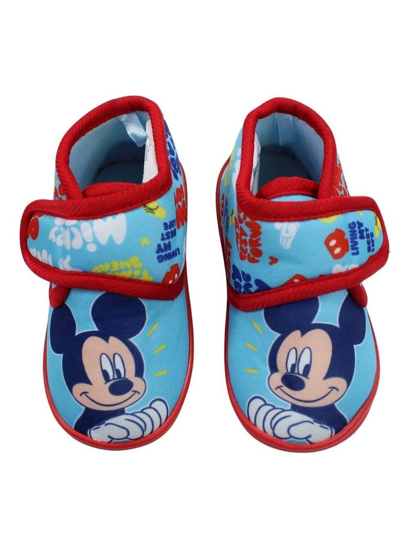 Disney - Chaussons garçon imprimé Mickey Bleu - Kiabi