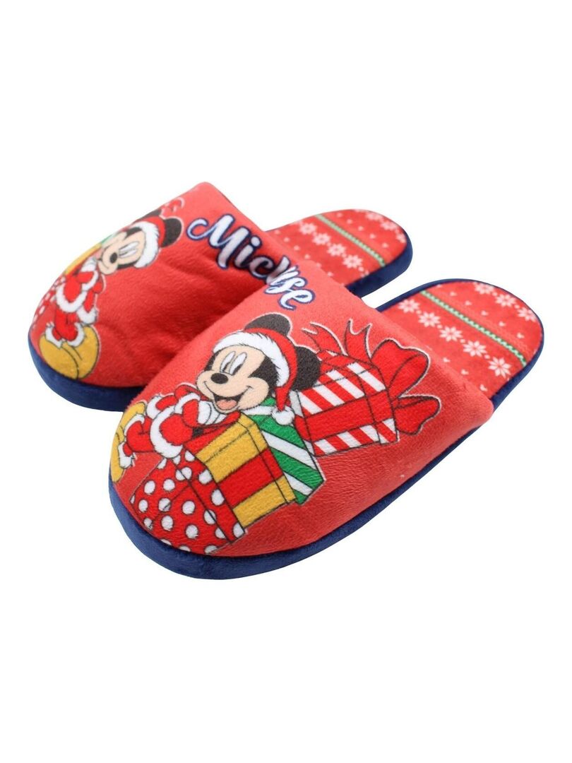 Disney - Chaussons garçon imprimé Mickey Rouge - Kiabi