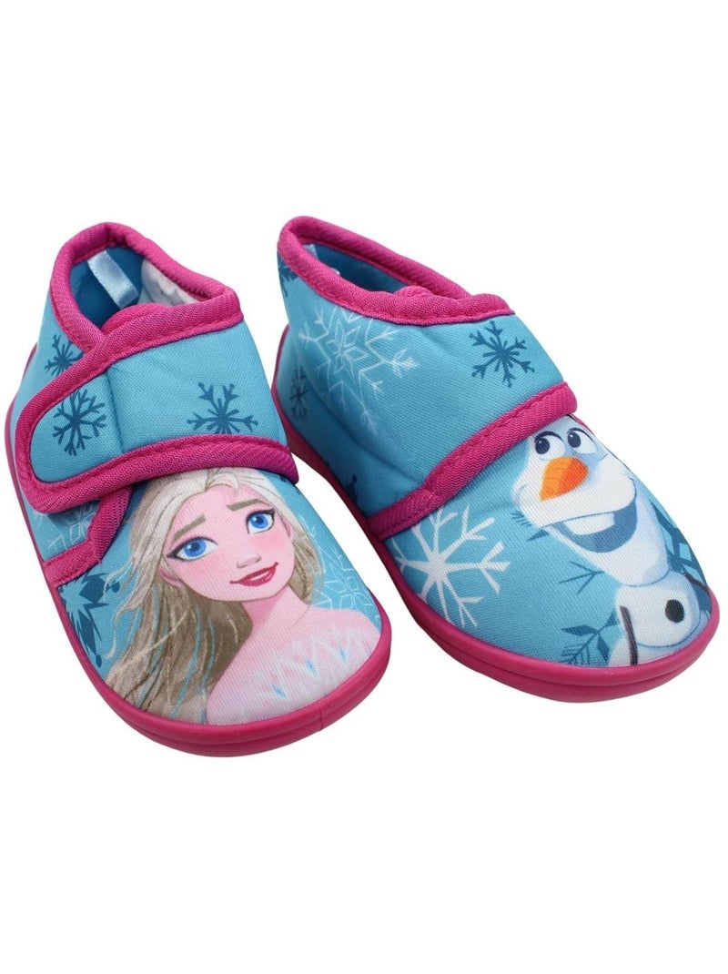 Disney - Chaussons imprimé La Reine Des Neiges Bleu - Kiabi