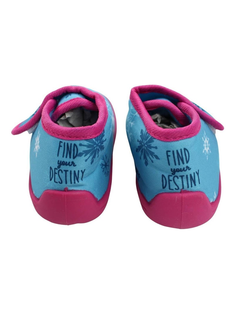 Disney - Chaussons imprimé La Reine Des Neiges Bleu - Kiabi