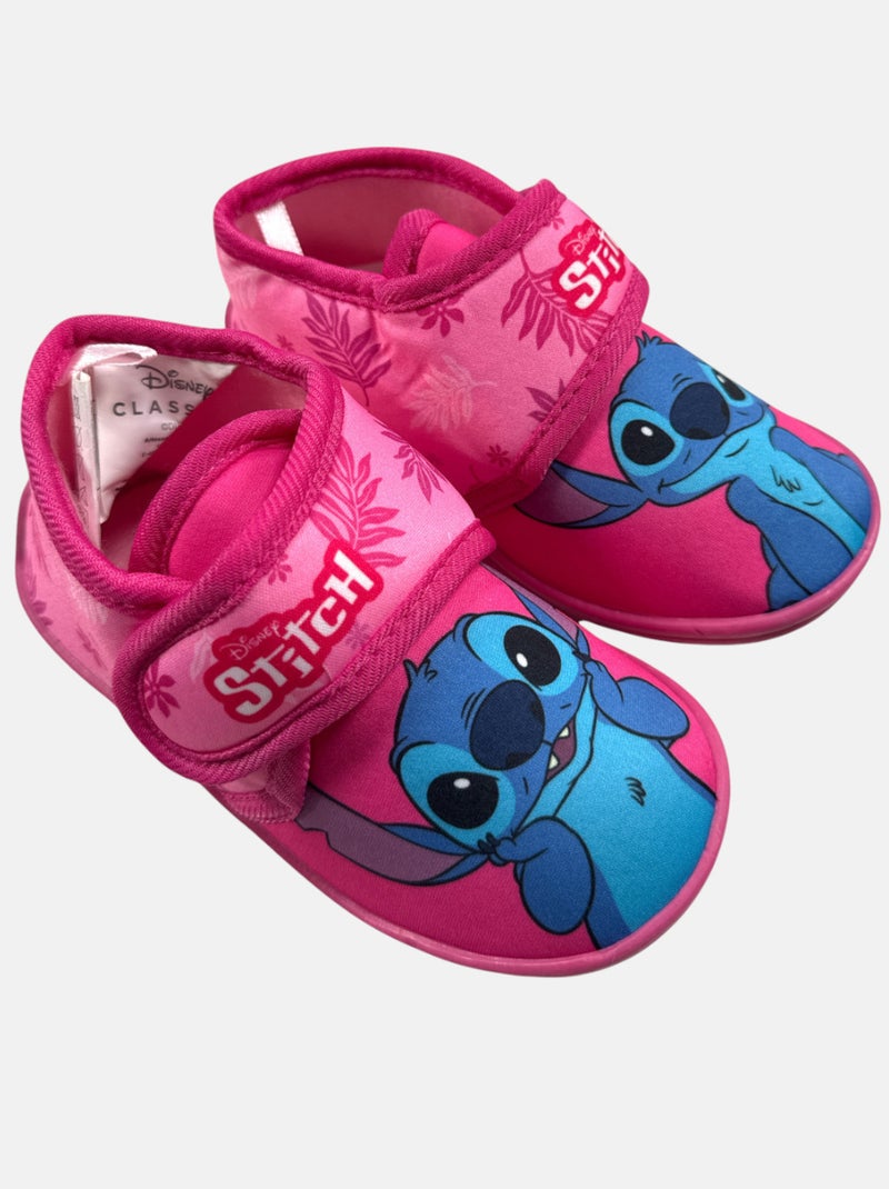 Disney - Chaussons imprimé Lilo Et Stitch Rose fushia - Kiabi