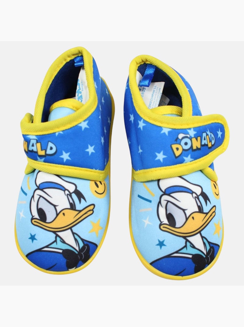 Disney - chaussons montants imprimés à fermeture scratch Jaune - Kiabi