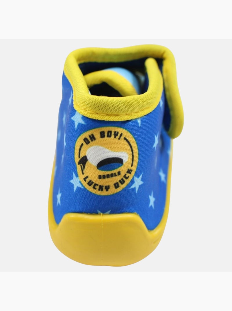 Disney - chaussons montants imprimés à fermeture scratch Jaune - Kiabi