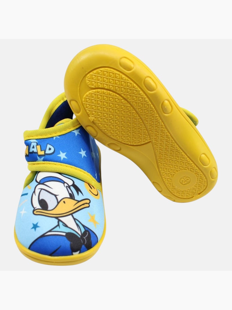 Disney - chaussons montants imprimés à fermeture scratch Jaune - Kiabi