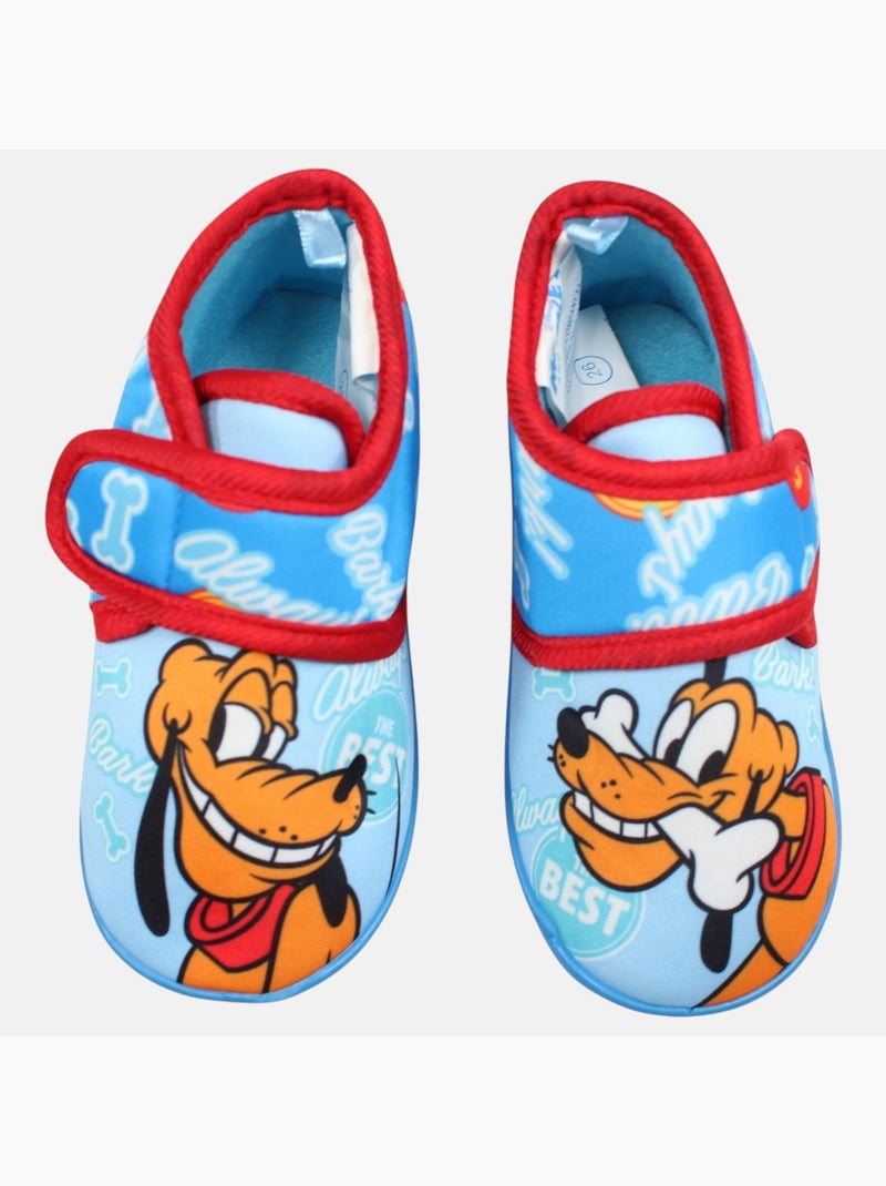 Disney - chaussons montants imprimés à fermeture scratch Rouge - Kiabi