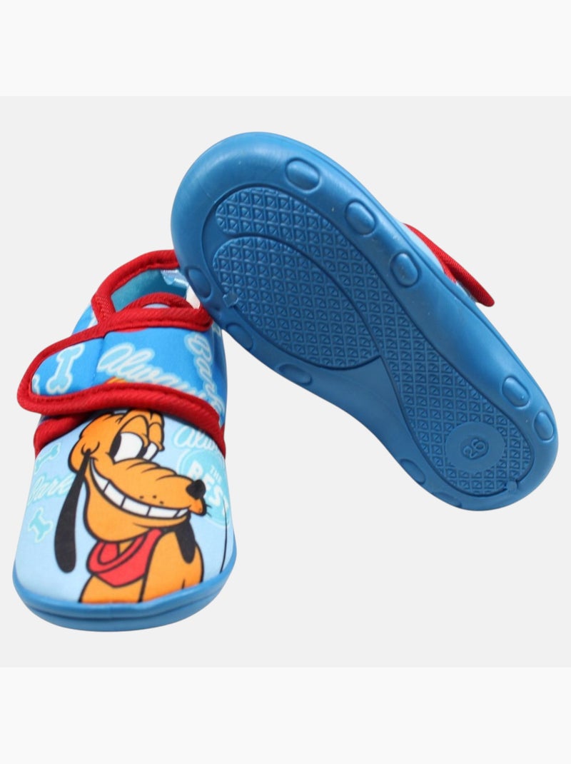 Disney - chaussons montants imprimés à fermeture scratch Rouge - Kiabi