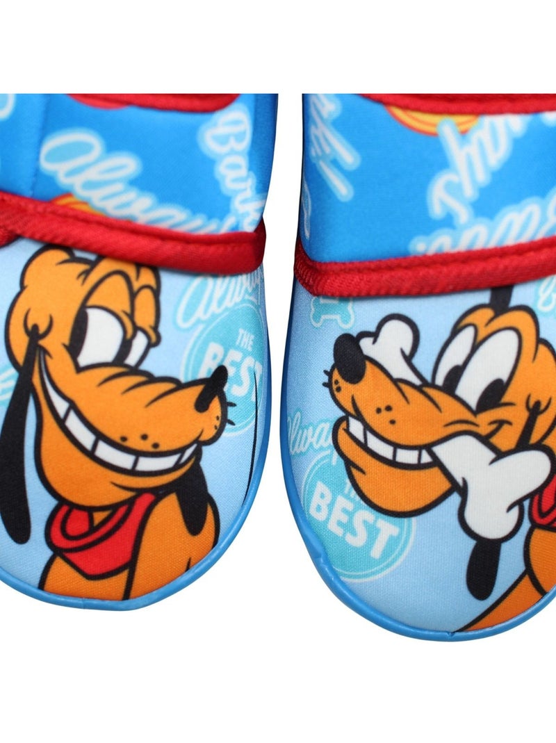 Disney - chaussons montants imprimés à fermeture scratch Rouge - Kiabi